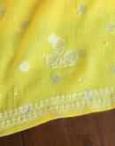 Zari Chanderi Chikankari Unstitched Fabrics