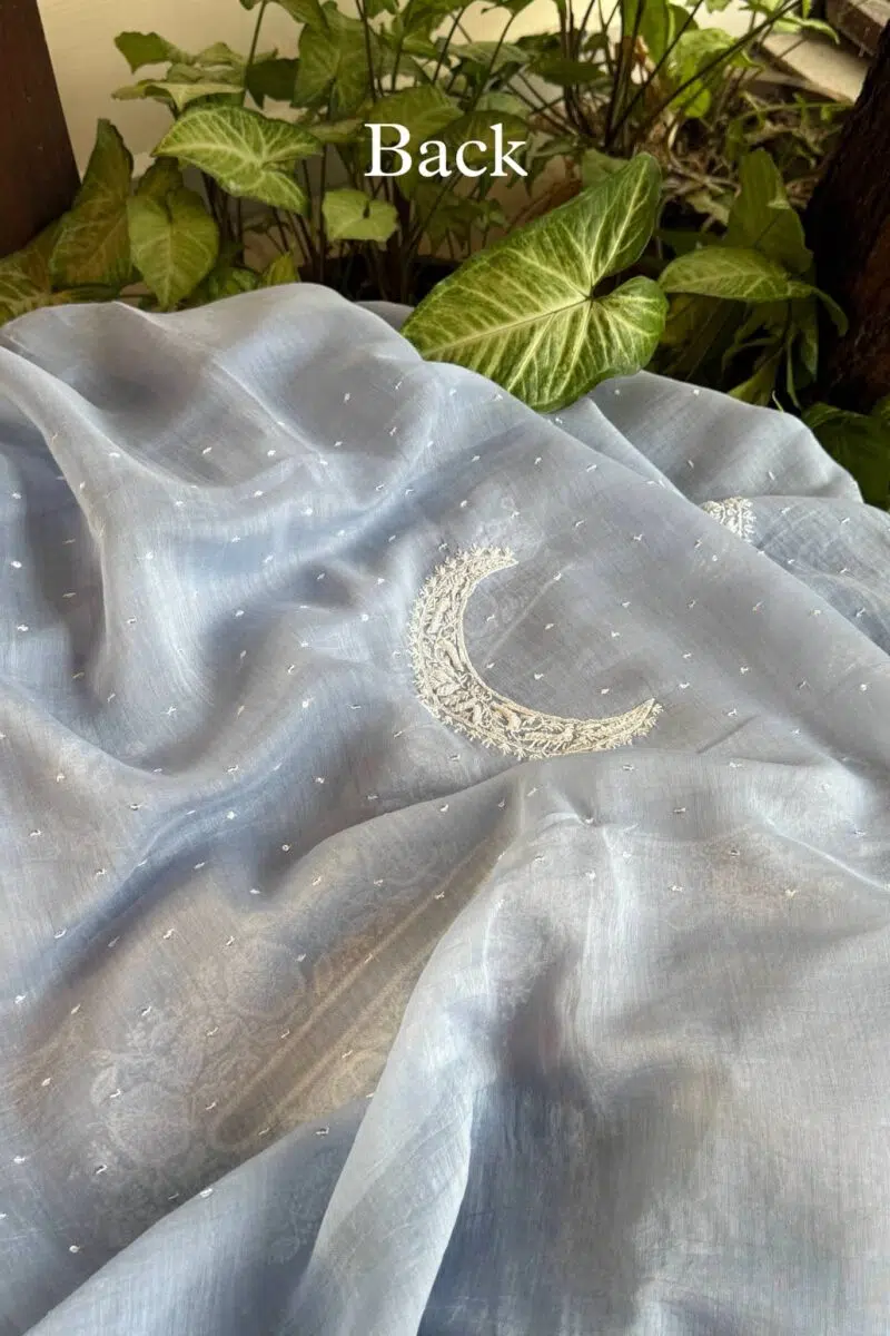 Powder Blue | Crescent Chandbala Chikankari Fabrics