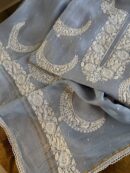 Powder Blue | Crescent Chandbala Chikankari Fabrics