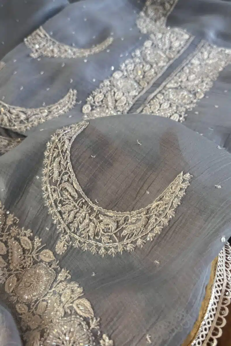 Powder Blue | Crescent Chandbala Chikankari Fabrics
