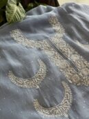 Powder Blue | Crescent Chandbala Chikankari Fabrics