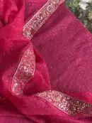Hot Pink | Noor Organza Kamdani Saree