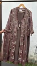 SICO Mal Chikankari Kurta With Mukaish Kamdani – Ready to Wear