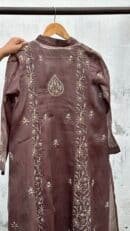 SICO Mal Chikankari Kurta With Mukaish Kamdani – Ready to Wear
