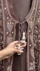 SICO Mal Chikankari Kurta With Mukaish Kamdani – Ready to Wear