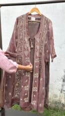SICO Mal Chikankari Kurta With Mukaish Kamdani – Ready to Wear