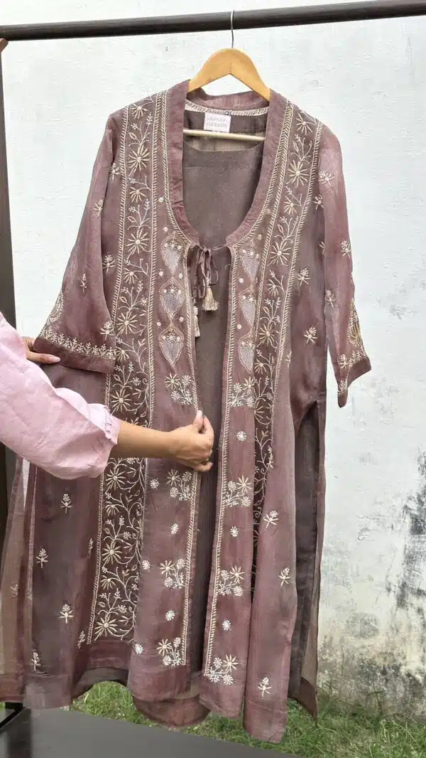 SICO Mal Chikankari Kurta With Mukaish Kamdani – Ready to Wear