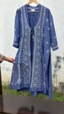 SICO Mal Chikankari Kurta With Mukaish Kamdani – Ready to Wear
