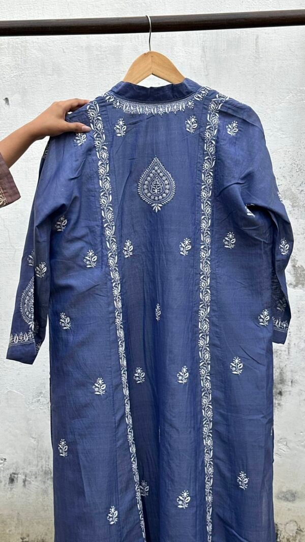 SICO Mal Chikankari Kurta With Mukaish Kamdani – Ready to Wear - Image 6