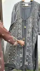 SICO Mal Chikankari Kurta With Mukaish Kamdani – Ready to Wear