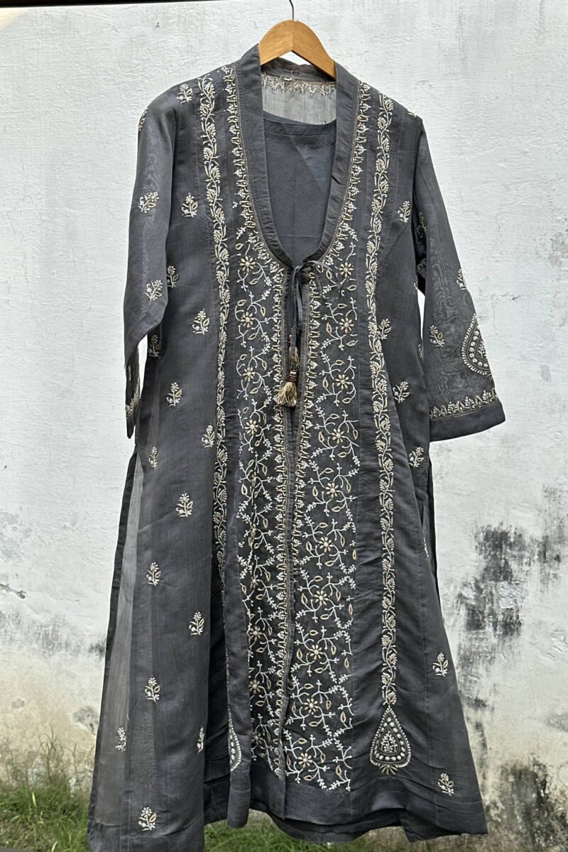 SICO Mal Chikankari Kurta With Mukaish Kamdani – Ready to Wear
