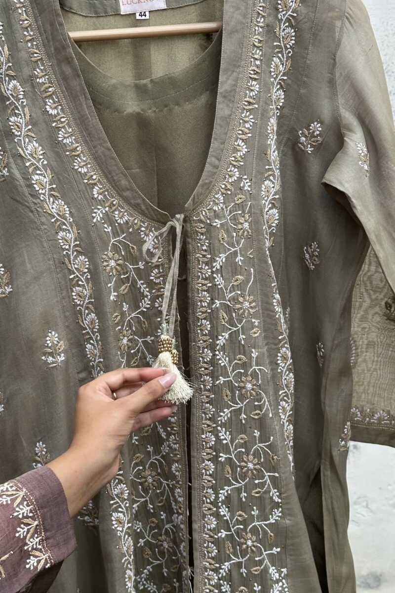 SICO Mal Chikankari Kurta With Mukaish Kamdani – Ready to Wear