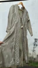 SICO Mal Chikankari Kurta With Mukaish Kamdani – Ready to Wear