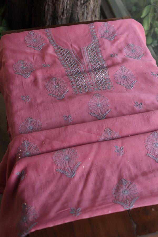 Mal Cotton Fine Chikankari Unstitched Fabrics - Image 13