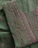 Malmal Cotton Fine Chikankari Kamdani Unstitched Fabrics
