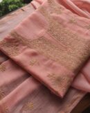 Malmal Cotton Fine Chikankari Kamdani Unstitched Fabrics