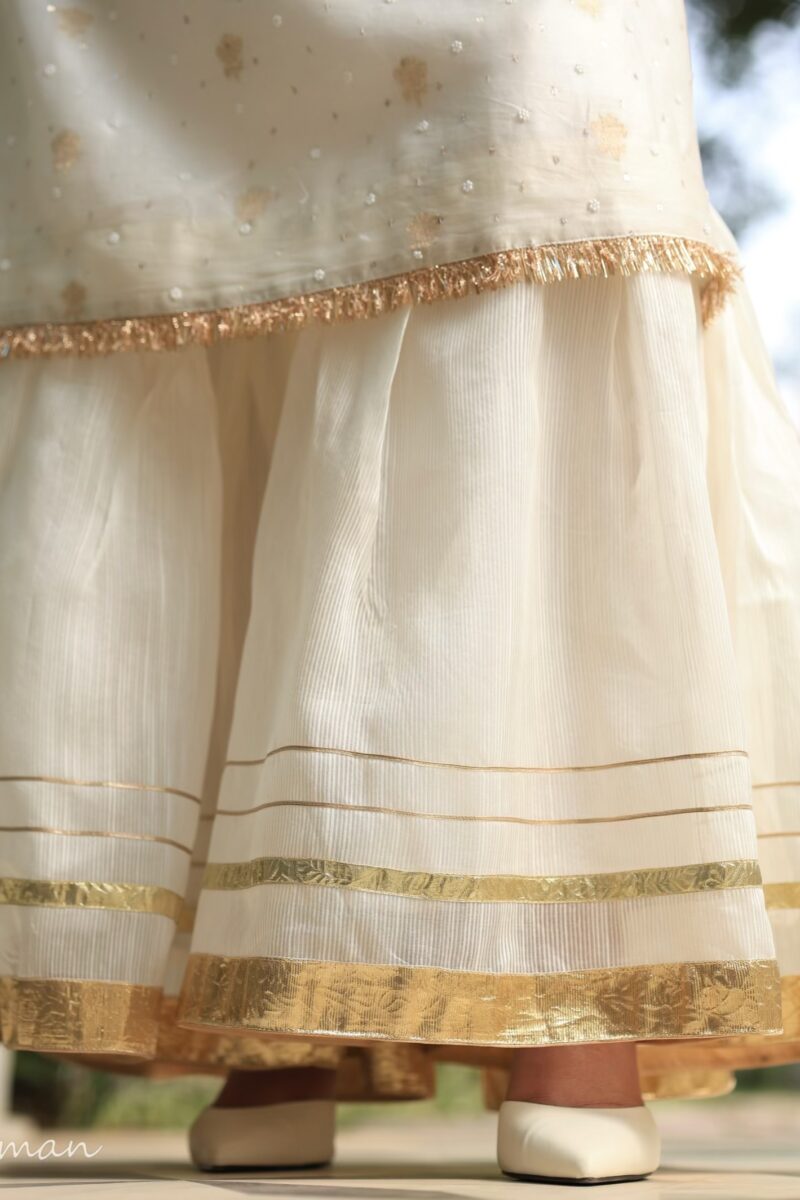 Benarasi Zari Chanderi Chikankari Sharara Set