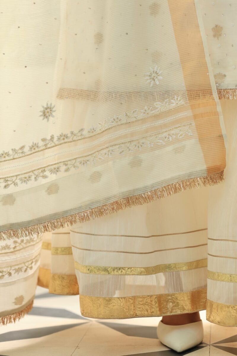 Benarasi Zari Chanderi Chikankari Sharara Set