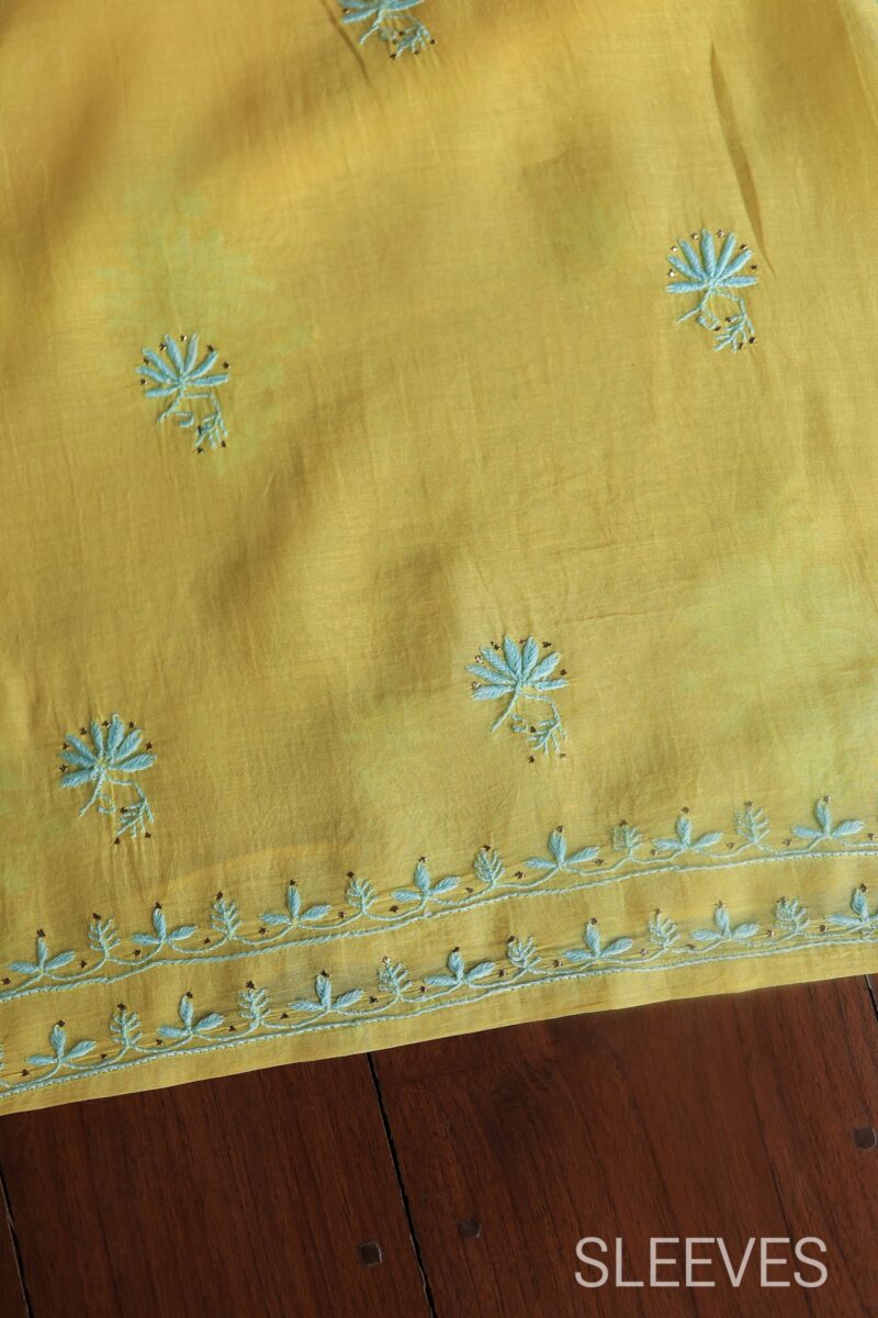 Malmal Cotton Fine Chikankari Kamdani Unstitched Fabrics