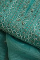 Paper Tussar Ari Kasab Resham Chikankari Unstitched Fabrics
