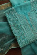 Paper Tussar Ari Kasab Resham Chikankari Unstitched Fabrics