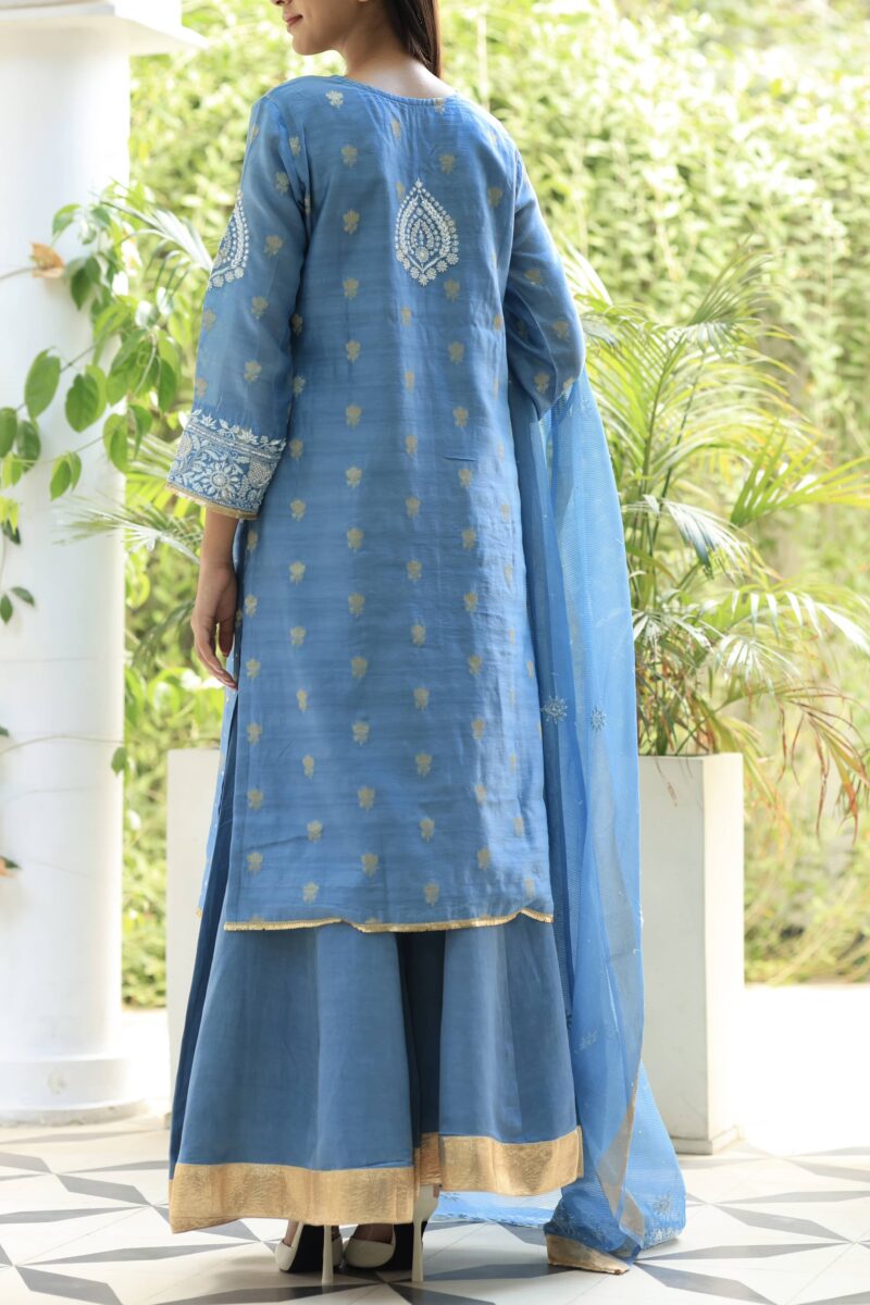 Benarasi Zari Chanderi Chikankari Sharara Set