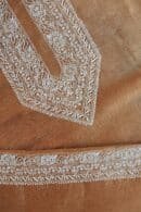 Blue Linen Chikankari Unstitched Men's Kurta Fabric