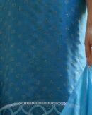 Blue Noor Organza Silk Chikankari With Mukaish Kamdani Ready to Wear Kurta Set