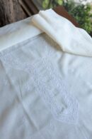 Fine Work Chikankari Chanderi Unstitched Men's Kurtas Fabrics