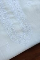 Fine Work Chikankari Chanderi Unstitched Men's Kurtas Fabrics