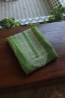Green Linen Chikankari Unstitched Men's Kurta Fabric