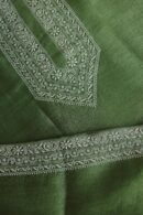 Green Linen Chikankari Unstitched Men's Kurta Fabric