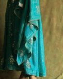 Green Noor Organza Badla Anarkali With Dupatta