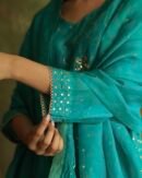 Green Noor Organza Badla Anarkali With Dupatta