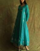 Green Noor Organza Badla Anarkali With Dupatta