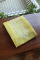 Lime Green Linen Chikankari Unstitched Men's Kurta Fabric