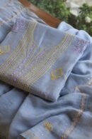 Malmal Cotton Fine Chikankari Kamdani Unstitched Fabrics