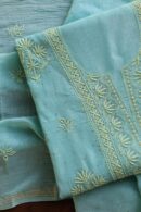 Malmal Cotton Fine Chikankari Kamdani Unstitched Fabrics