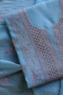 Malmal Cotton Fine Chikankari Kamdani Unstitched Fabrics
