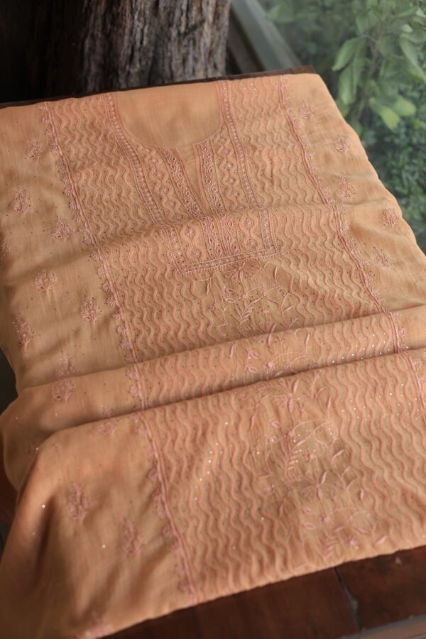 Mal Cotton Fine Chikankari Unstitched Fabrics - Image 10