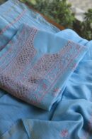 Malmal Cotton Fine Chikankari Kamdani Unstitched Fabrics