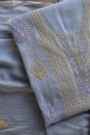 Malmal Cotton Fine Chikankari Kamdani Unstitched Fabrics
