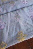 Malmal Cotton Fine Chikankari Kamdani Unstitched Fabrics