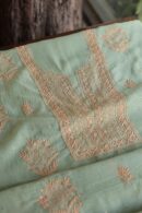 Malmal Cotton Fine Chikankari Kamdani Unstitched Fabrics