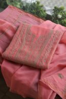 Malmal Cotton Fine Chikankari Kamdani Unstitched Fabrics