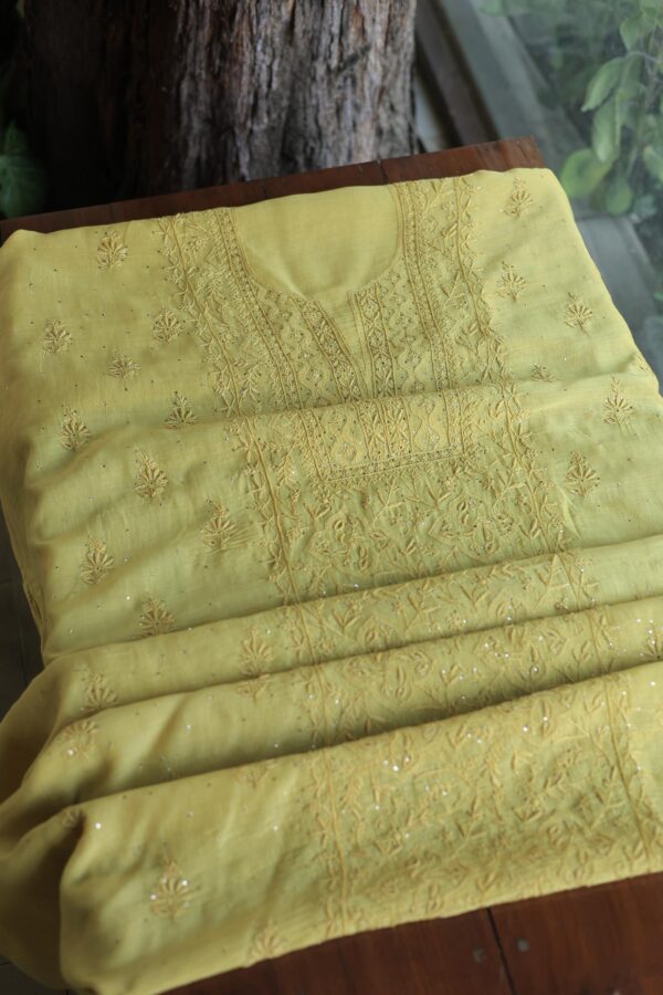 Mal Cotton Fine Chikankari Unstitched Fabrics - Image 10