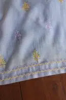 Malmal Cotton Fine Chikankari Kamdani Unstitched Fabrics