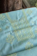 Malmal Cotton Fine Chikankari Kamdani Unstitched Fabrics