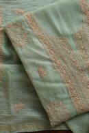 Malmal Cotton Fine Chikankari Kamdani Unstitched Fabrics