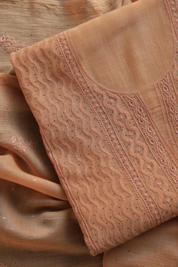 Mal Cotton Fine Chikankari Unstitched Fabrics